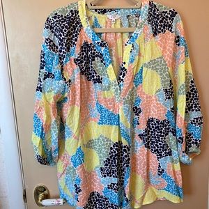 Crown & Ivy multicolored dot Blouse XL